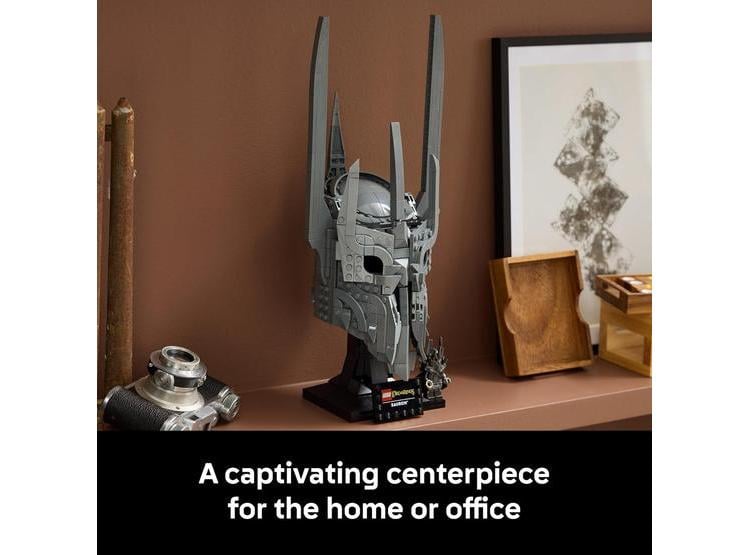 LEGO ICONS THE LORD OF THE RINGS: SAURON'S HELMET - SET CON SAURON, DECORACIÓN PARA FANS ADULTOS DE LOTR - 5