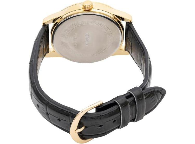RELOJ CASIO PARA HOMBRE MTPV001GL-7B CON CORREA DE CUERO NEGRO Y MECANISMO DE CUARZO, ELEGANTE Y MODERNO - 2