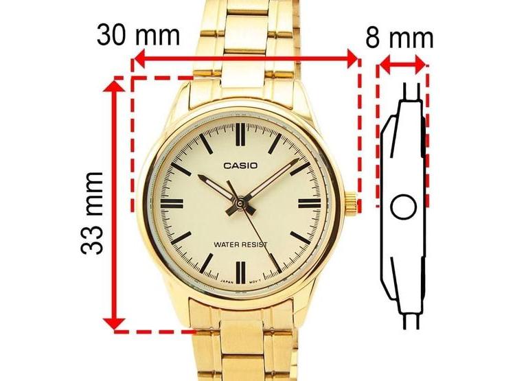 RELOJ ANALÓGICO CASIO PARA MUJER DORADO CON CORREA DE ACERO INOXIDABLE MODELO LTP-V005G-9A - 4