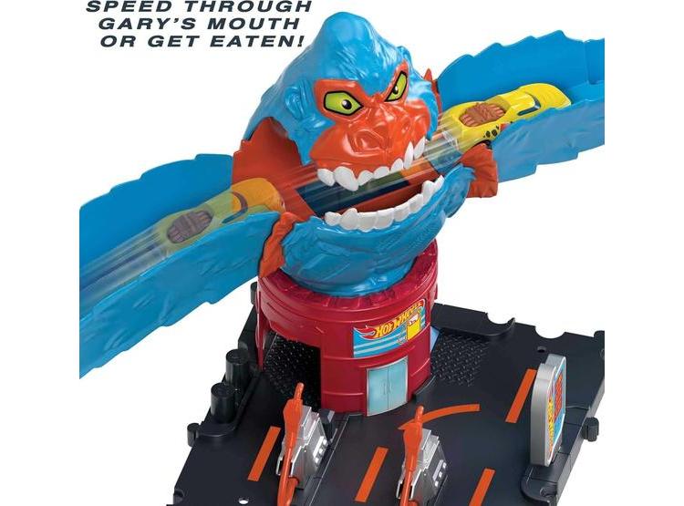 HOT WHEELS CITY WRECK Y RIDE GORILLA ATTACK, SET TEMÁTICO ESTACIÓN DE GASOLINA, INCLUYE AUTO, CONECTA A OTROS SETS - 4