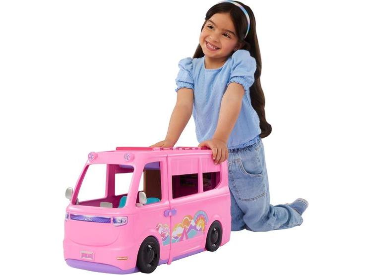 BARBIE DREAM CAMPER CON CARPA, SILLA COLUMPIO, ESTANQUE, PARRILLA Y MÁS DE 60 ACCESORIOS EMOCIONANTES - 2