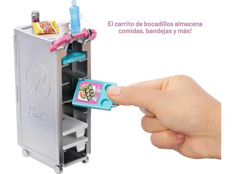 BARBIE DREAMPLANE CON ASIENTOS RECLINABLES Y MÁS DE 15 ACCESORIOS INCLUYENDO UN CACHORRO Y CARRITO DE SNACKS - 4