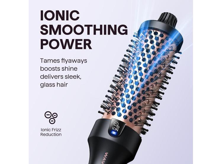 WAVYTALK CEPILLO TÉRMICO BLOWOUT BOOST, RIZADOR REDONDO CALENTADO, DOBLE VOLTAJE, TURMALINA CERÁMICA, TECNOLOGÍA IÓNICA - 2