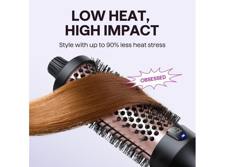 WAVYTALK CEPILLO TÉRMICO BLOWOUT BOOST, RIZADOR REDONDO CALENTADO, DOBLE VOLTAJE, TURMALINA CERÁMICA, TECNOLOGÍA IÓNICA - 6