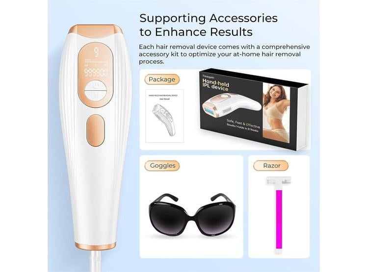 DEPILACIÓN LÁSER IPL HOMBRE MUJER CON TECNOLOGÍA DE LUZ ROJA, USO EN CASA PARA CUERPO Y ZONAS SENSIBLES - 6
