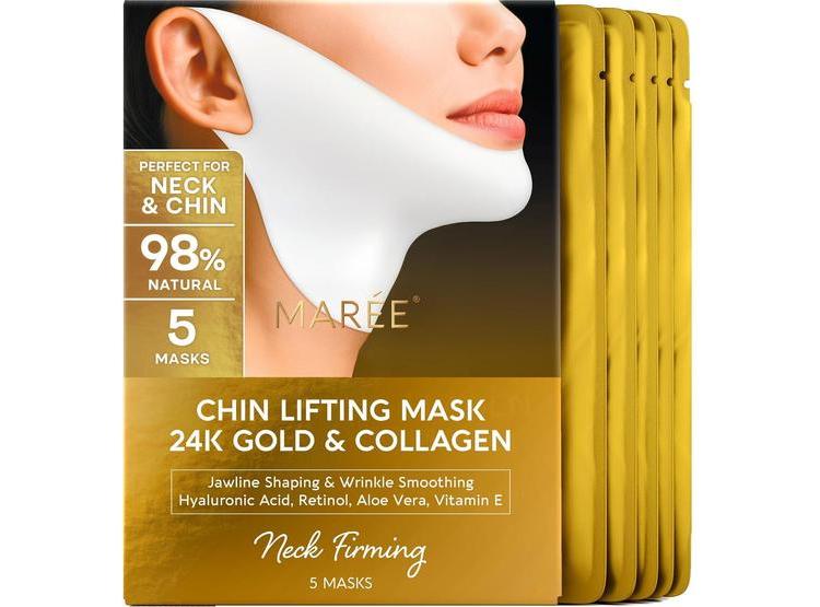 MÁSCARA MAREE CON ORO DE 24K, COLÁGENO PROFUNDO PARA MUJERES, REAFIRMA CUELLO Y MANDÍBULA CON RETINOL Y ÁCIDO HIALURÓNICO - 1