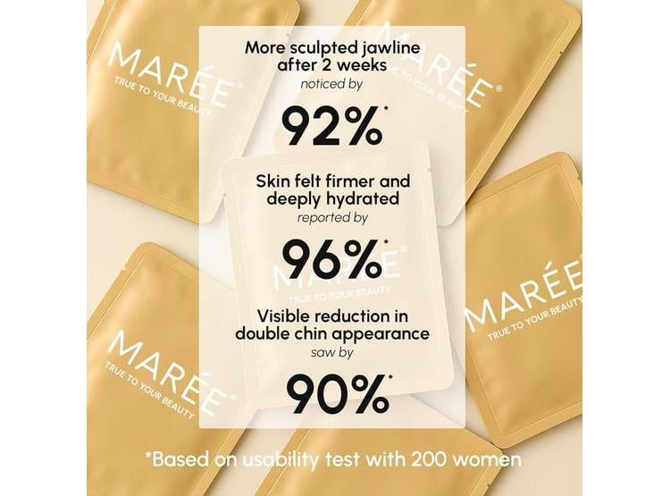 MÁSCARA MAREE CON ORO DE 24K, COLÁGENO PROFUNDO PARA MUJERES, REAFIRMA CUELLO Y MANDÍBULA CON RETINOL Y ÁCIDO HIALURÓNICO - 2