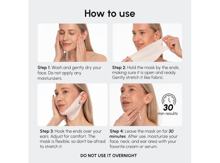 MÁSCARA MAREE CON ORO DE 24K, COLÁGENO PROFUNDO PARA MUJERES, REAFIRMA CUELLO Y MANDÍBULA CON RETINOL Y ÁCIDO HIALURÓNICO - 10