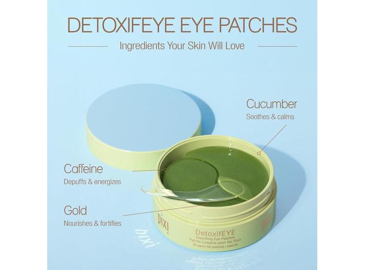 PIXI DETOXIFEYE PARCHES HIDROGEL PARA OJOS HINCHADOS ÁCIDO HIALURÓNICO Y CAFEÍNA 60 PARCHES - 2
