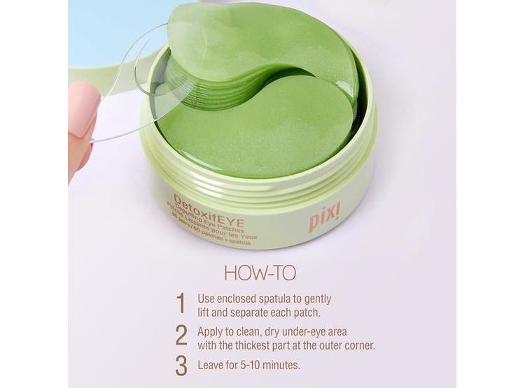 PIXI DETOXIFEYE PARCHES HIDROGEL PARA OJOS HINCHADOS ÁCIDO HIALURÓNICO Y CAFEÍNA 60 PARCHES - 3