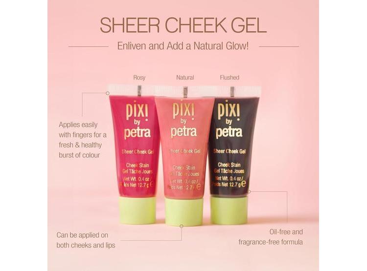 PIXI SHEER CHEEK GEL FLUSHED RUBOR GEL HIDRATANTE SIN ACEITE HIPOALERGÉNICO 13ML - 2