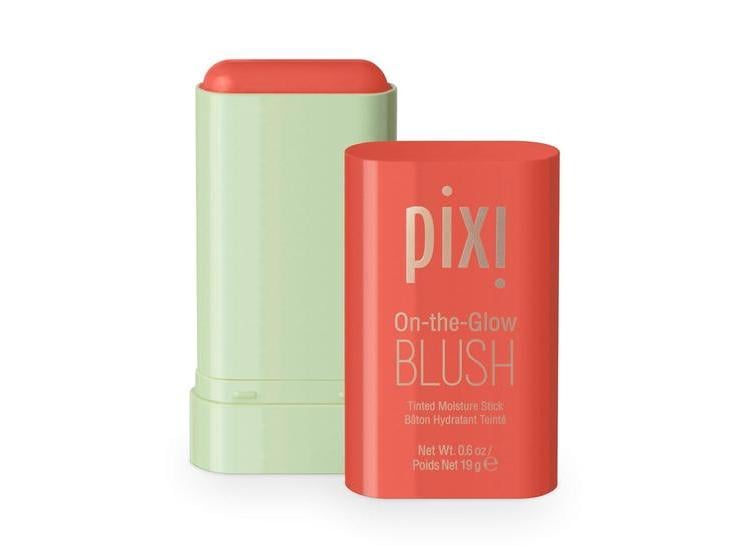 BÁLSAMO LABIAL PIXI ON-THE-GLOW BLUSH HIDRATANTE CON GINSENG Y ALOE VERA PARA MEJILLAS Y LABIOS 19G - 1