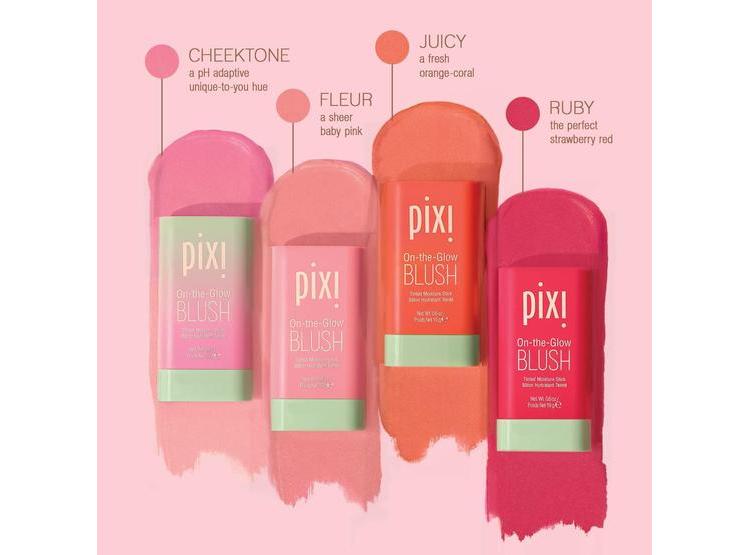 BÁLSAMO LABIAL PIXI ON-THE-GLOW BLUSH HIDRATANTE CON GINSENG Y ALOE VERA PARA MEJILLAS Y LABIOS 19G - 2
