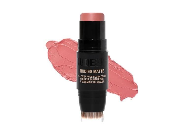 RUBOR EN BARRA NUDESTIX NUDIES 3 EN 1 PARA MEJILLAS, OJOS Y LABIOS NAUGHTY N' SPICE ACABADO MATE - 1