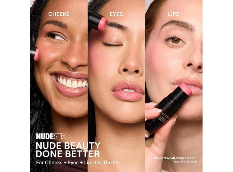 RUBOR EN BARRA NUDESTIX NUDIES 3 EN 1 PARA MEJILLAS, OJOS Y LABIOS NAUGHTY N' SPICE ACABADO MATE - 6