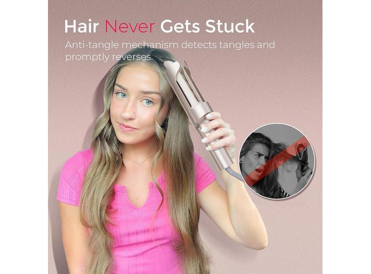 RIZADOR AUTOMÁTICO TYMO CURLPRO PLUS PARA CABELLO LARGO, DISEÑO ANTI-QUEMADURAS, ANTIENREDOS E IÓNICO - 5