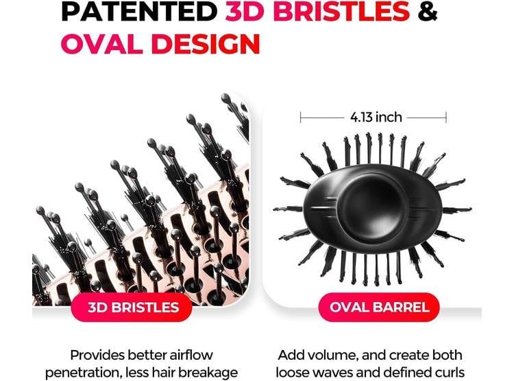 TYMO CEPILLO SECADOR Y ESTILIZADOR VOLUMINIZADOR 4 EN 1 CON BARRIL DE TITANIO PARA PEINADO SUAVE Y SIN FRIZZ - 3