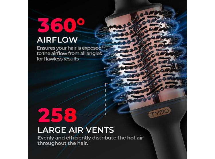 TYMO CEPILLO SECADOR Y ESTILIZADOR VOLUMINIZADOR 4 EN 1 CON BARRIL DE TITANIO PARA PEINADO SUAVE Y SIN FRIZZ - 4