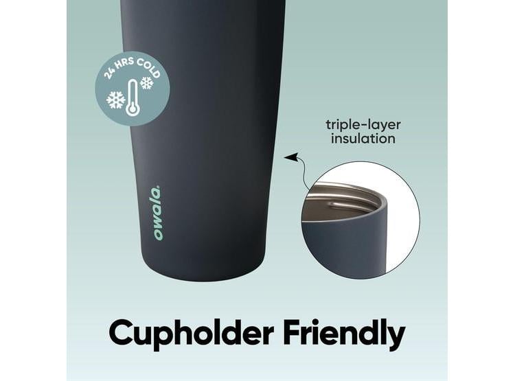 OWALA FREESIP SWAY BOTELLA DE AGUA AISLADA DE ACERO INOXIDABLE CON BOQUILLA DUAL Y PAJITA, PERFECTA PARA VIAJES Y DEPORTES - 3