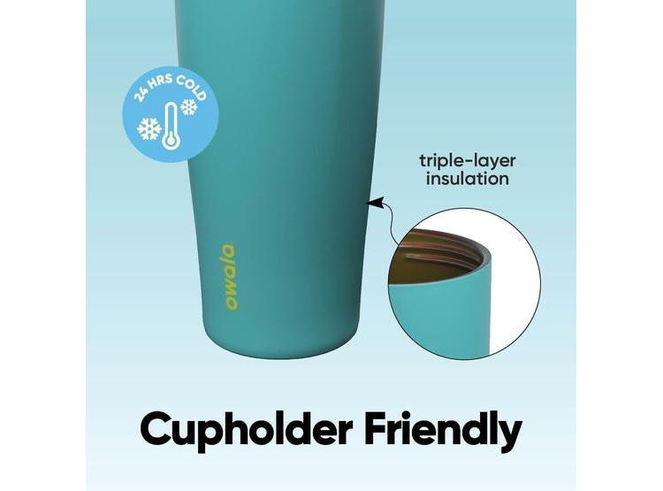 BOTELLA OWALA FREESIP SWAY DE ACERO INOXIDABLE, PICO DE DOS VÍAS Y ASA, AISLADA, IDEAL PARA VIAJES Y DEPORTES - 3