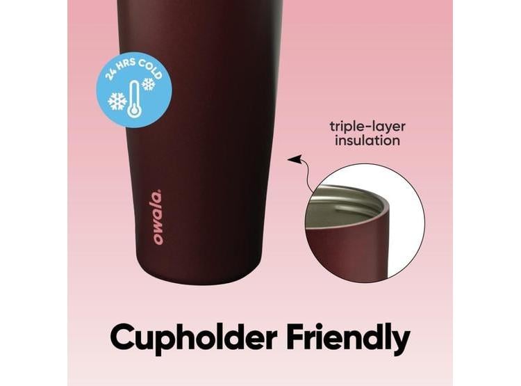 BOTELLA DE AGUA DE ACERO INOXIDABLE OWALA FREESIP, INCLUYE PICO DE DOS VÍAS, PAJITA Y ASA DE CUBO, IDEAL PARA VIAJES - 3