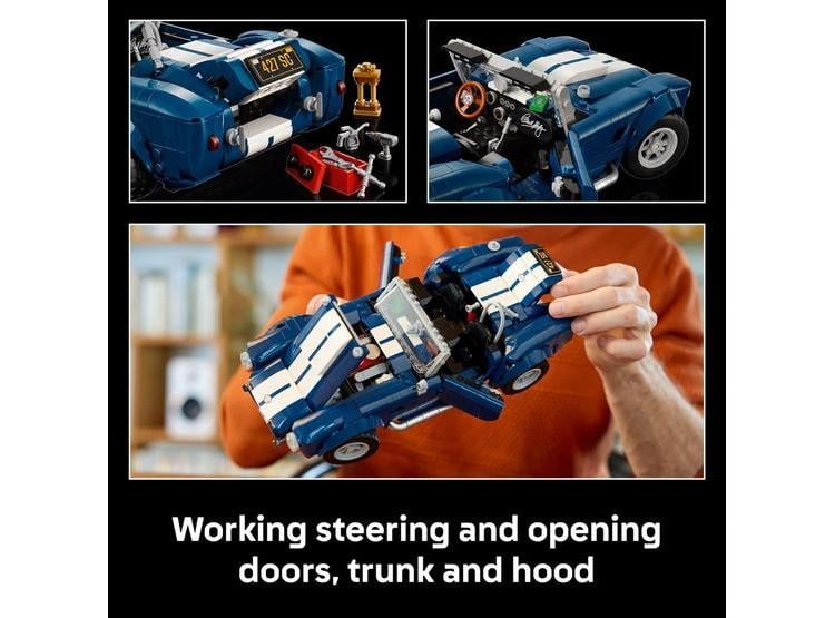 LEGO SHELBY COBRA 427 S/C PARA ADULTOS, DECORACIÓN IDEAL PARA FANS DE AUTOS DEPORTIVOS DESDE 18 AÑOS - 3