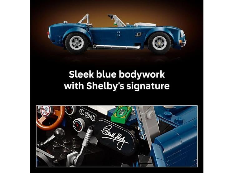 LEGO SHELBY COBRA 427 S/C PARA ADULTOS, DECORACIÓN IDEAL PARA FANS DE AUTOS DEPORTIVOS DESDE 18 AÑOS - 4