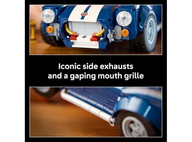 LEGO SHELBY COBRA 427 S/C PARA ADULTOS, DECORACIÓN IDEAL PARA FANS DE AUTOS DEPORTIVOS DESDE 18 AÑOS - 5