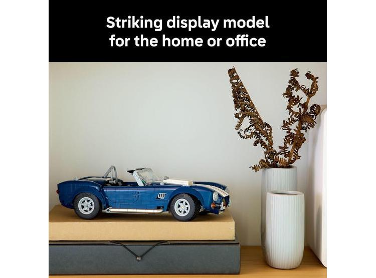 LEGO SHELBY COBRA 427 S/C PARA ADULTOS, DECORACIÓN IDEAL PARA FANS DE AUTOS DEPORTIVOS DESDE 18 AÑOS - 6