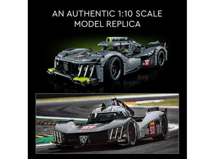 LEGO TECHNIC PEUGEOT 9X8 24H LE MANS HYBRID HYPERCAR, KIT COLECCIONABLE CON MOTOR V6 Y LUCES QUE BRILLAN - 4