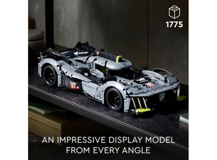 LEGO TECHNIC PEUGEOT 9X8 24H LE MANS HYBRID HYPERCAR, KIT COLECCIONABLE CON MOTOR V6 Y LUCES QUE BRILLAN - 5