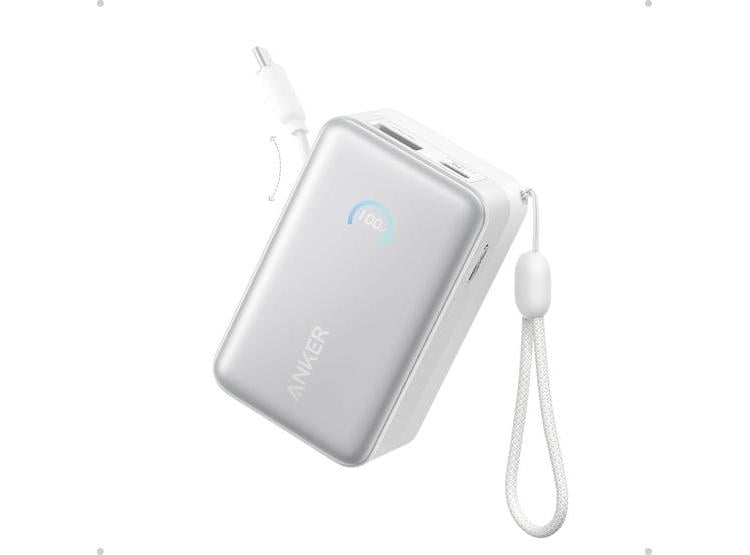 CARGADOR PORTÁTIL ANKER NANO, BANCO DE ENERGÍA COMPACTO 10,000MAH 45W, PAQUETE ESENCIAL CON CABLE RETRÁCTIL INSTACORD - 1