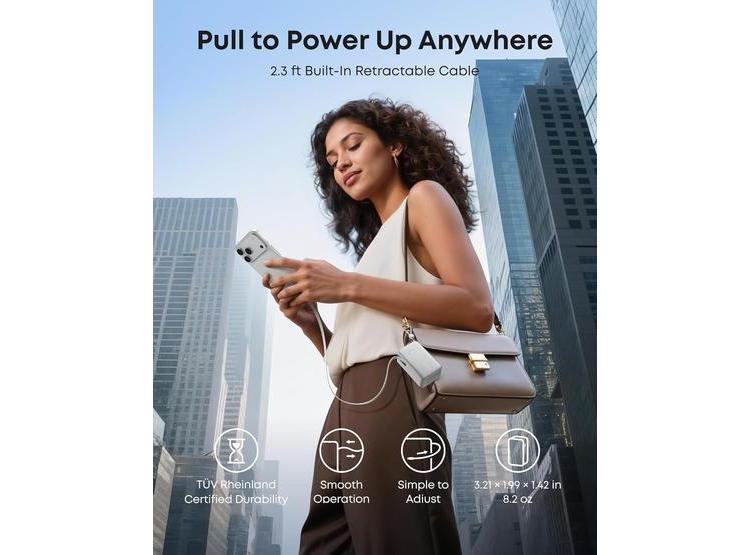 CARGADOR PORTÁTIL ANKER NANO, BANCO DE ENERGÍA COMPACTO 10,000MAH 45W, PAQUETE ESENCIAL CON CABLE RETRÁCTIL INSTACORD - 4