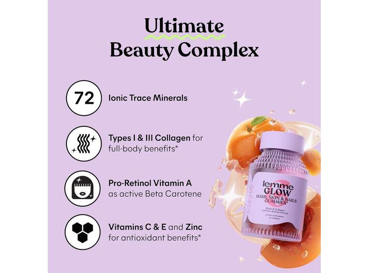 GOMITAS CON COLÁGENO, BIOTINA Y VITAMINAS PARA FORTALECER Y MEJORAR LA SALUD DE CABELLO, UÑAS Y PIEL, SIN GLUTEN, SABOR MELOCOTÓN - 3