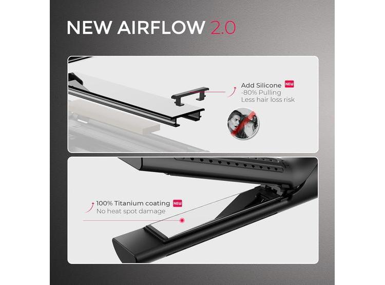 TYMO AIRFLOW PLANCHA RIZADORA 2 EN 1, TECNOLOGÍA AVANZADA CON 5 TEMPERATURAS, NEGRO - 4