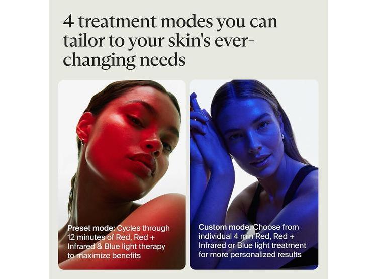 THERABODY THERAFACE MASK GLO MÁSCARA FACIAL LED INALÁMBRICA CON LUZ ROJA AZUL E INFRARROJA - 5
