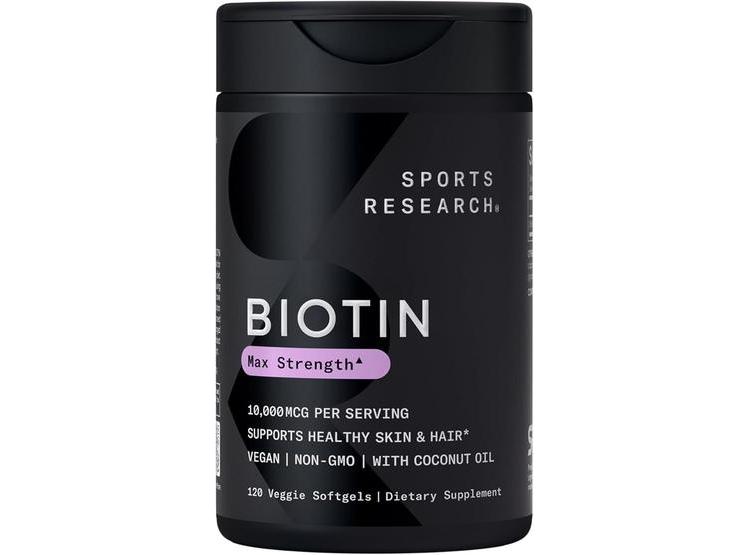 BIOTINA CON ACEITE DE COCO PARA PIEL Y CABELLO, SIN GLUTEN, 120 CÁPSULAS VEGETARIANAS, VEGANO, NO TRANSGÉNICO - 1