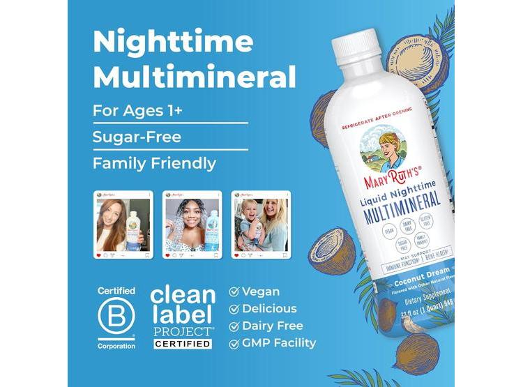 BEBIDA LÍQUIDA MULTIMINERAL NOCTURNA CON MAGNESIO Y CALCIO, SIN MELATONINA NI AZÚCAR, SABOR COCO, 1 MES DE SUMINISTRO - 7