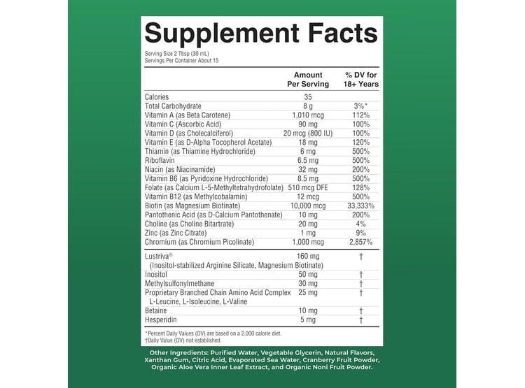 MARYRUTH'S MULTIVITAMÍNICO LÍQUIDO CON BIOTINA Y LUSTRIVA PARA CABELLO MÁS GRUESO Y SALUD DE PIEL Y UÑAS - 8