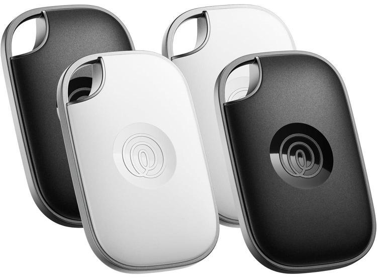 TILE PRO LIFE360 - RASTREADOR BLUETOOTH Y BUSCADOR DE LLAVES/ARTÍCULOS PARA IOS/ANDROID, PAQUETE DE 4 NEGRO/BLANCO - 1