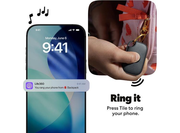 TILE PRO LIFE360 - RASTREADOR BLUETOOTH Y BUSCADOR DE LLAVES/ARTÍCULOS PARA IOS/ANDROID, PAQUETE DE 4 NEGRO/BLANCO - 4