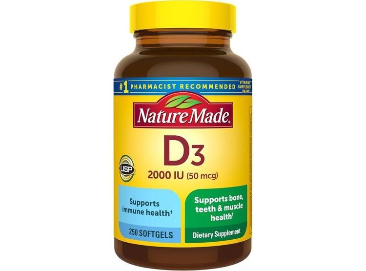 NATURE MADE VITAMINA D3 2000 UI SUPLEMENTO PARA LA SALUD ÓSEA, DENTAL, MUSCULAR E INMUNOLÓGICA, 250 CÁPSULAS BLANDAS - 1