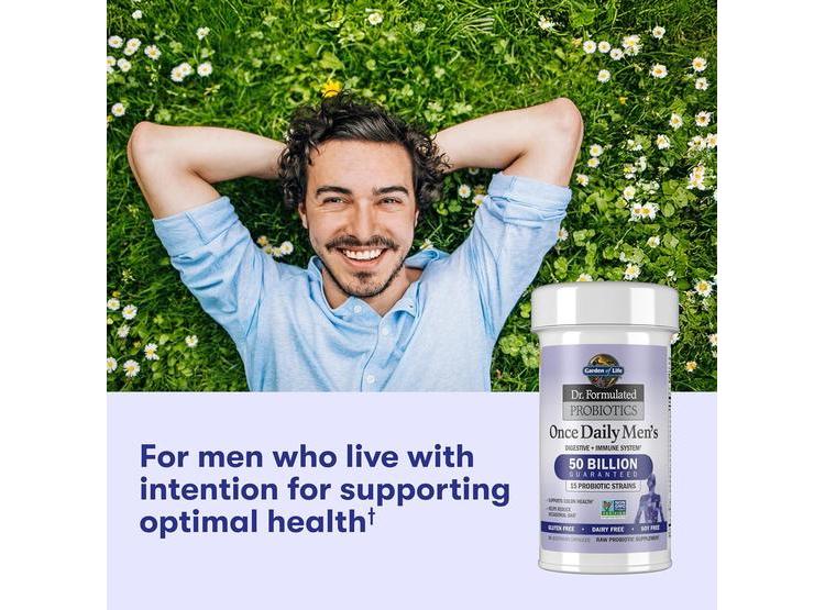 PROBIÓTICOS PARA HOMBRES DE GARDEN OF LIFE CON FIBRA PREBIÓTICA, 50 MIL MILLONES DE CFU Y 15 CEPAS DE PROBIÓTICOS - 6