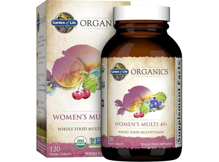 MULTIVITAMINAS ORGÁNICAS GARDEN OF LIFE PARA MUJERES DE 40+, SALUD HORMONAL Y SENO, VEGANAS - 1