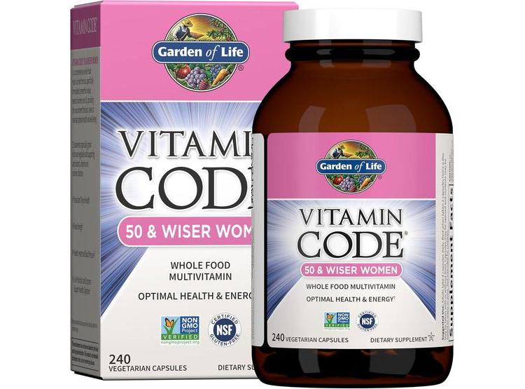 SUPLEMENTO MULTIVITAMÍNICO CON PROBIÓTICOS PARA MUJERES MAYORES DE 50 DE GARDEN OF LIFE, 240 CÁPSULAS - 1