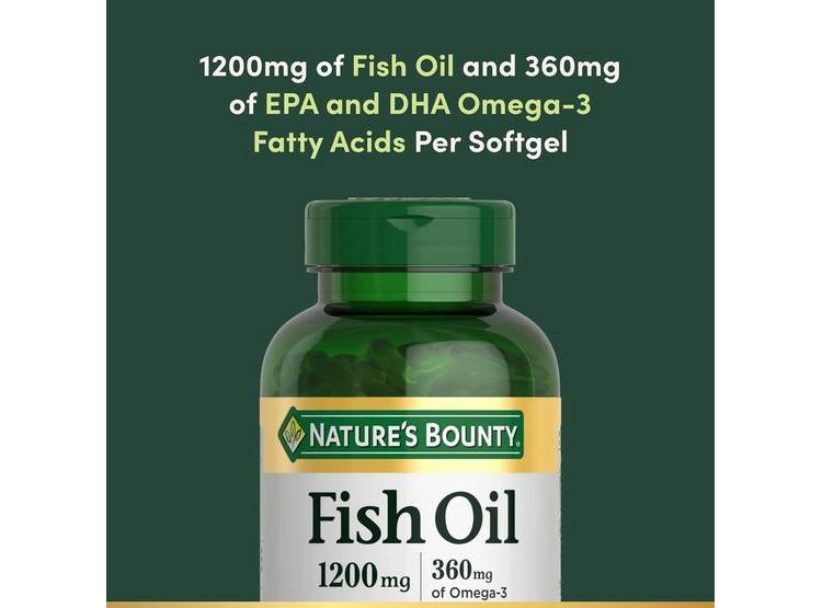 SUPLEMENTO ACEITE DE PESCADO NATURE'S BOUNTY 1200 MG Y OMEGA-3, 200 CÁPSULAS - 2