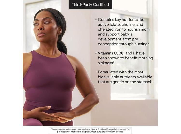 THORNE - BASIC PRENATAL, MULTIVITAMÍNICO DE FOLATO BIEN INVESTIGADO PARA EMBARAZADAS, 18 VITAMINAS Y MINERALES, COLINA - 4