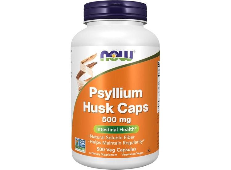 SUPLEMENTO NOW FOODS PSYLLIUM HUSK, NO TRANSGÉNICO, FIBRA SOLUBLE NATURAL PARA SALUD INTESTINAL, 500 CÁPSULAS - 1