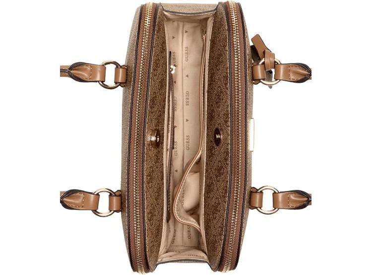 BOLSO GUESS SARAI LOGO STATUS SATCHEL EN ECO 4G PU, CON CORREA CRUZADA DESMONTABLE Y HERRAJES DORADOS - 2