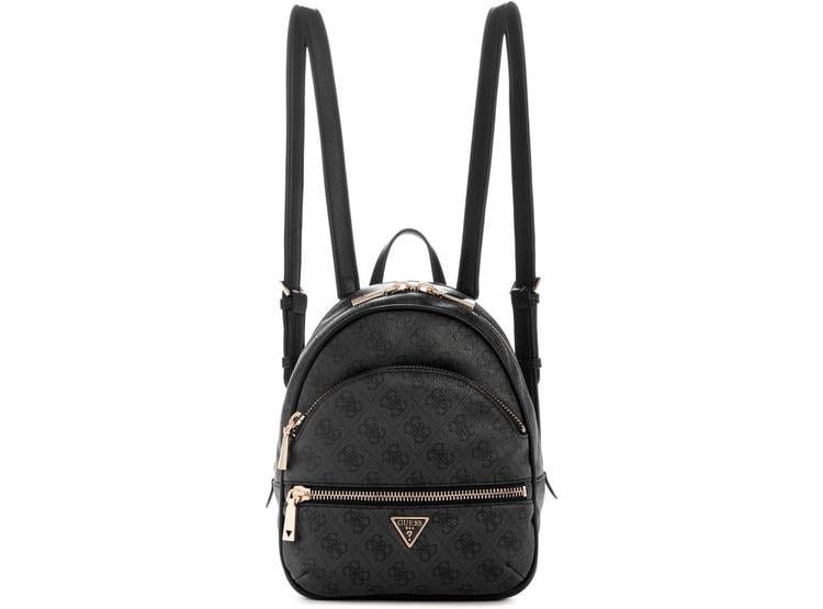 MOCHILA GUESS MANHATTAN II CON DISEÑO LOGO, CORREAS AJUSTABLES Y HERRAJES DORADOS, COAL LOGO - 1